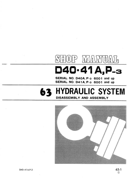 Komatsu D40A,P-3, D41A,E,P-3, D41A-3A Shop manual - digital copy SEBM0120C07