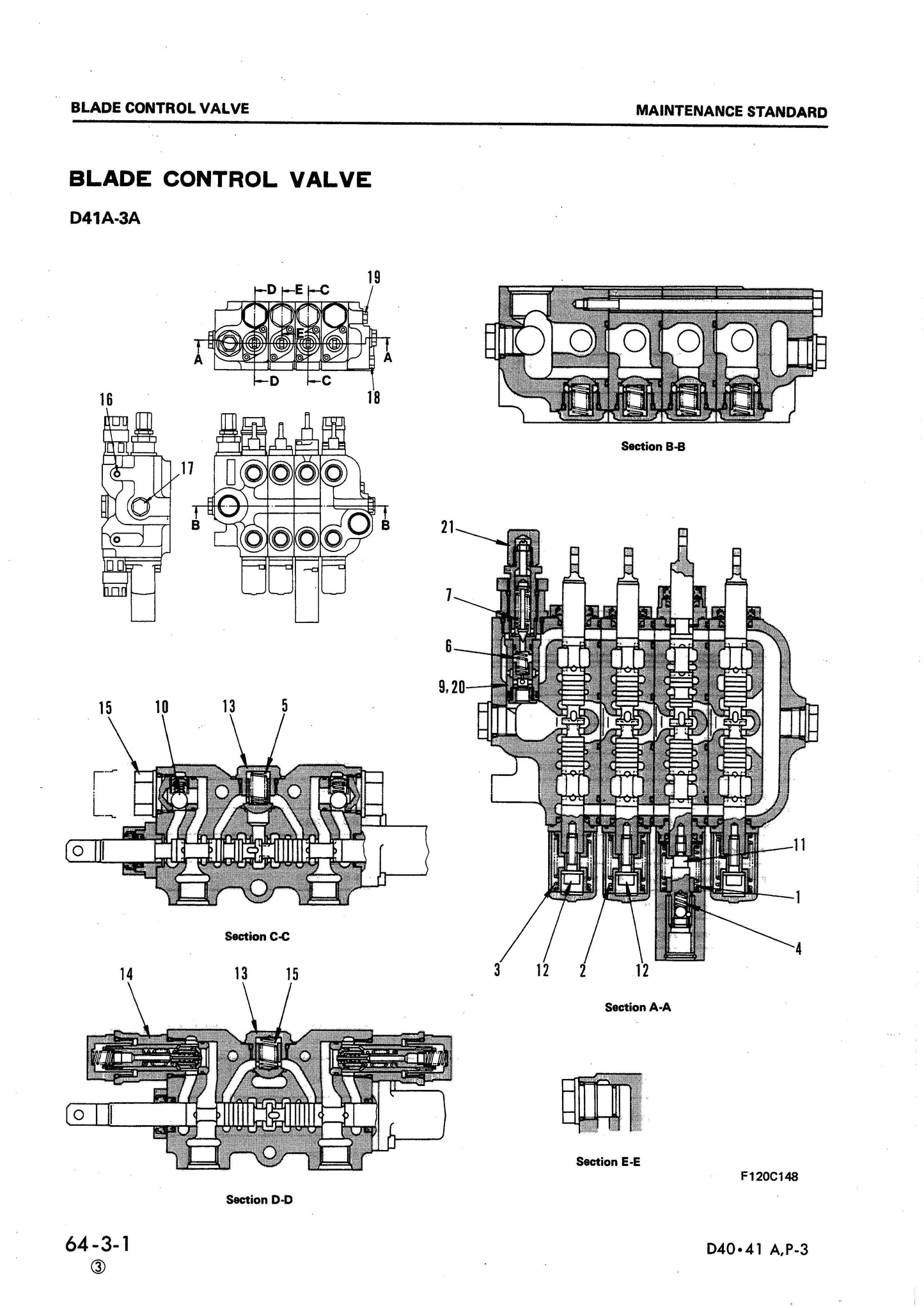 Komatsu D40A,P-3, D41A,E,P-3, D41A-3A Shop manual - digital copy SEBM0120C07