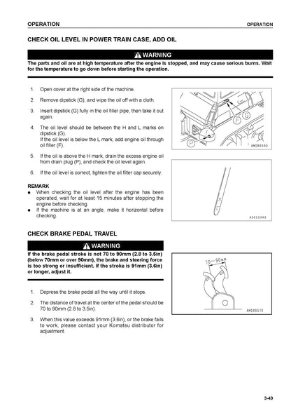 Komatsu D65EX-12, D65PX-12 bulldozer Operation and Maintenance manual - digital copy SEAM007209T