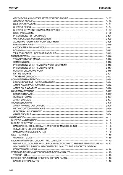 Komatsu D65EX-15, D65PX-15, D65WX-15 bulldozers Operation and maintenance manual  - digital version TEN00057-00