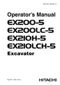 Hitachi EX200-5, EX200LC-5, EX210H-5, EX210LCH-5 Excavator Operator’s Manual - EM14M-1-3   Digital version