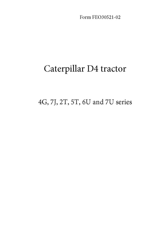 Caterpillar D4 manual - digital version