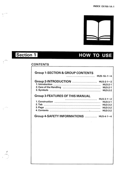Hitachi EX150 Service Manual - KM 10100 - digital version