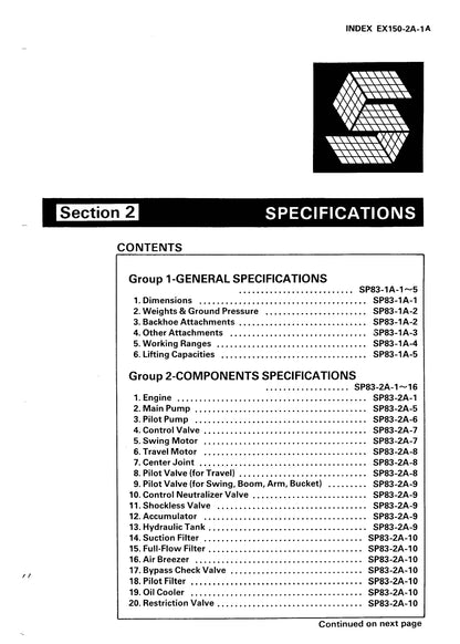 Hitachi EX150 Service Manual - KM 10100 - digital version