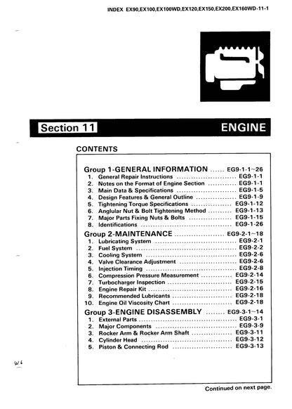 Hitachi EX150 Service Manual - KM 10100 - digital version