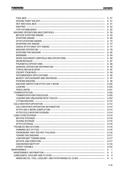 Komatsu PC128US-2, PC138USLC-2 hydraulic excavators Operation and Maintenance Manual - SEAM035408T