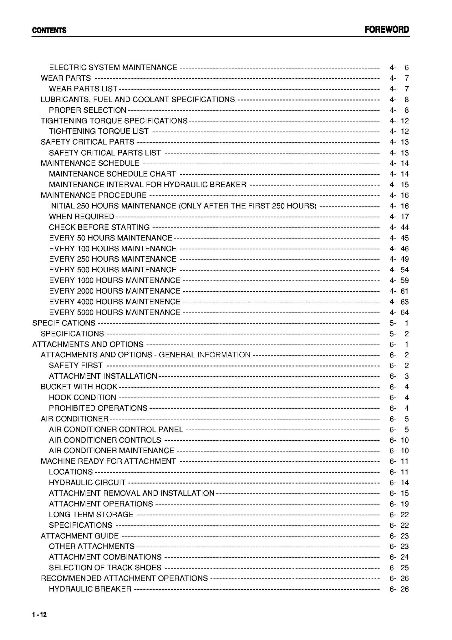 Komatsu PC128US-2, PC138USLC-2 hydraulic excavators Operation and Maintenance Manual - SEAM035408T