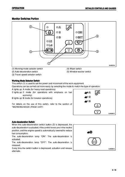 Komatsu PC128US-2, PC138USLC-2 hydraulic excavators Operation and Maintenance Manual - SEAM035408T