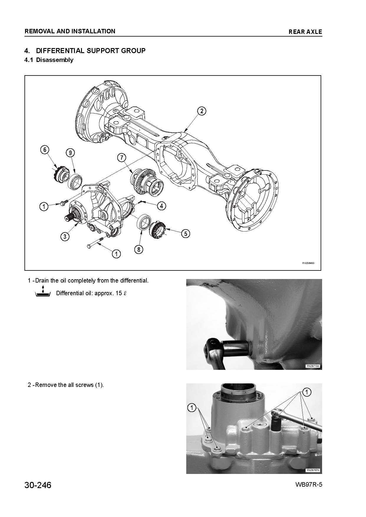 Komatsu WB97R-5 backhoe loader Service manual - digital version WEBM006300