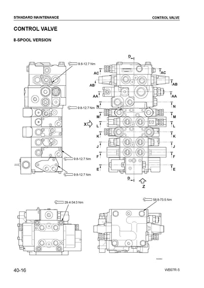 Komatsu WB97R-5 backhoe loader Service manual - digital version WEBM006300