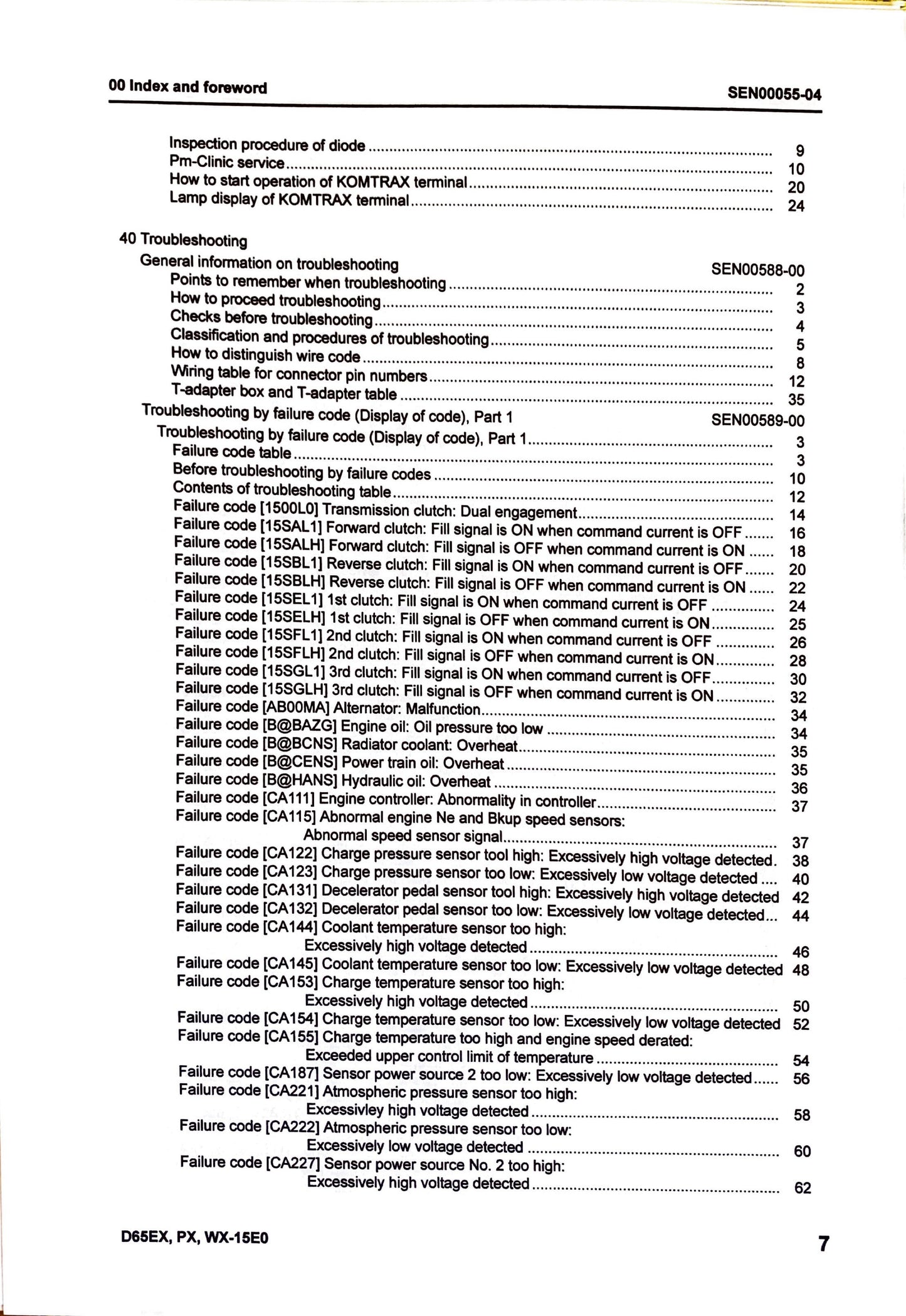 Komatsu D65EX-15EO, D65PX-15EO, D65WX-15EO bulldozers Shop manual  - digital version SEN00046-04