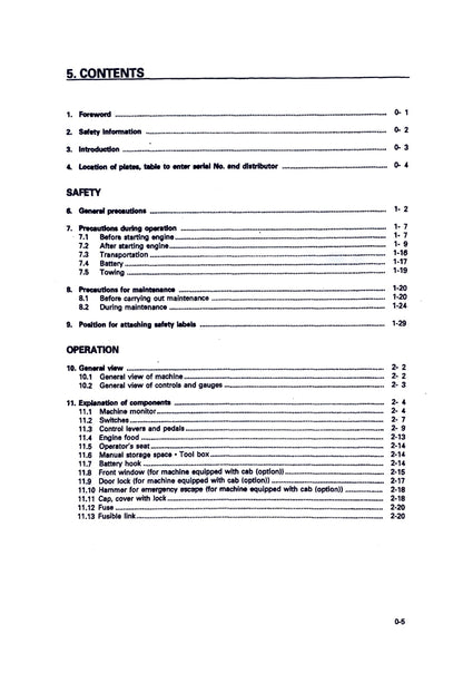 Komatsu PC12R-8  PC15R-8 mini excavator Operation and Maintenance Manual - digital version