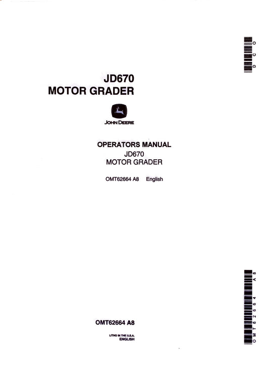 John Deere JD670 Operator's Manual OMT62664 - digital version