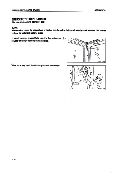 Komatsu PC27MRx-1 PC30MRx-1, PC35MRx-1 hydraulic excavators Operation and Maintenance manual SEAM035305T- digital version