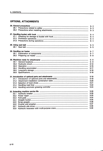 Komatsu PC100-6, PC100L-6, PC120-6, PC120LC-6, PC130-6 Mighty Hydraulic Excavators Operation & Maintenance Manual - SEAM002212T   Digital version