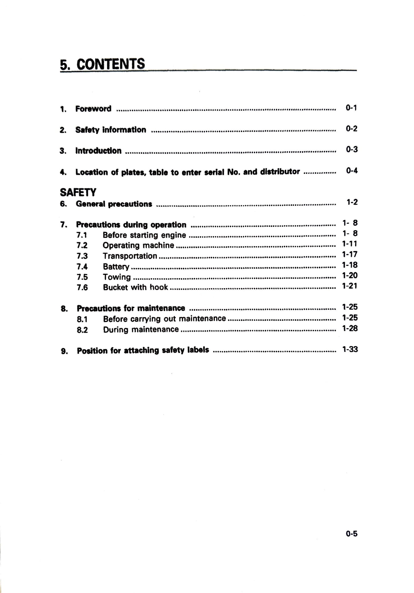 Komatsu PC03-2 hydraulic excavator Operation and Maintenance manual SEAM040600 - digital version