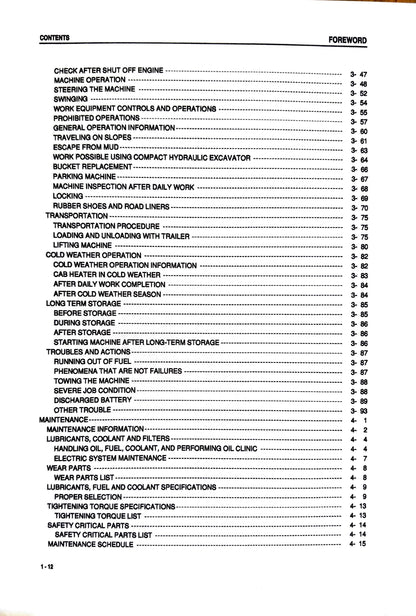 Komatsu PC27MRx-1 PC30MRx-1, PC35MRx-1 hydraulic excavators Operation and Maintenance manual SEAM035305T- digital version