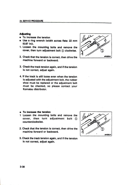 Komatsu PC03-2 hydraulic excavator Operation and Maintenance manual SEAM040600 - digital version