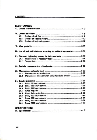 Komatsu PC03-2 hydraulic excavator Operation and Maintenance manual SEAM040600 - digital version